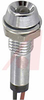 Indicator, Pnl-Mnt; LED; Pure White; 12VDC; 6mm; Metal; 26 AWG Terminals -- 70015616