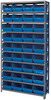 Open Shelving, 10Shelves, 36Bins, Blue; Shelving Unit Type Quantum Storage - 44AC8990 - Newark, An Avnet Company
