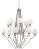 Light Multi Tier Chandelier - F2657/6+6BS - Murray Feiss Lighting