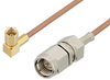 SMA Male to SSMC Plug Right Angle Cable 6 Inch Length Using RG178 Coax - PE3C4463-6 - Pasternack