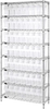 Open Wire Shelving, 8Shelves, 49Bin, Clr; Shelving Unit Type Quantum Storage - 42AC8208 - Newark, An Avnet Company