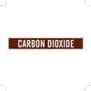 Brady B-946 White on Brown Vinyl Self-Adhesive Pipe Marker - 4 in Height - 3 1/2 in Character Height - 24 in Length - Printed Msg = CARBON DIOXIDE - 7338-1HV - 754473-66916 - R. S. Hughes Company, Inc.