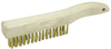 Plater's Brush, Brass Fill, 4 X 18 Rows, Shoe Handle - 44119 - Weiler Abrasives