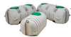 1000 Gallon 2 Compartment /2 Manholes Dominator Septic Tank - Preplumbed - SII-ST52DP - Plastic-Mart