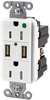 Usb Charger Duplex Receptacle, 15A, 125Vac, White, Hospital Grade; Product Range Hubbell Wiring Devices - 88W3576 - Newark, An Avnet Company