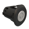 Point Coat Hook, Snap-in, Oval Perpendicular Black Flange, Satin Hook - MP-07-114-52-0 - Southco