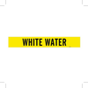 Brady B-946 Black on Yellow Vinyl Self-Adhesive Pipe Marker - 2 1/4 in Height - 2 in Character Height - 14 in Length - Printed Msg = WHITE WATER - 7306-1 - 754476-91798 - R. S. Hughes Company, Inc.