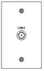 Single Gang Wall plate with (1) RF-TV Connector - W1100-XX-X-X - Visual Sound, Inc.