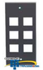Hubbell Modular 6-Port Face Plate for Work Station.. - HBL317SBK - TelephoneStuff.com