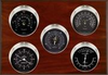 5 Instrument Weather Station - Professional 2S, Nickel cases, Black dials, Mahogany panel -  - Maximum Weather Instruments