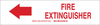 Brady B-302 Polyester White Fire Equipment Sign - 14 in Width x 3.5 in Height - Laminated - TEXT: FIRE EXTINGUISHER - 85258 - 754476-85258 - R. S. Hughes Company, Inc.