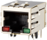 PC board Single jack RJ45 LED, Shielded -- AJT33l8813-064