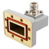 WR-137 to Type N Female Waveguide to Coax Adapter PDR70 with 5.38 GHz to 8.17 GHz in Aluminum - FMWCA1087 - Fairview Microwave Inc.