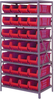 Open Shelving, 8Shelves, 28Bins, Yellow; Shelving Unit Type Quantum Storage - 44AC9275 - Newark, An Avnet Company