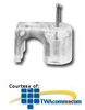 HellermannTyton 1-Pin Masonry Clips (Pkg of 100) -- M63-3K2 - Image