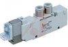 Solenoid Valve, 5 port, body ported, 2 position sngl, 110VAC, DIN, 1/4 port -- 70071950