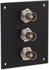 3 JACK PANEL INSERT BULKHEAD REAR MOUNT TRB 2 LUG NON ISOLATED - REF00163 - MilesTek Corporation
