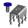 Vertical Screw Terminal w/Blue Screw-Unassembled - 8197-5 - Keystone Electronics Corp.