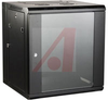 Cabinet; Wallmount; Steel; Glass Door; Black Texture; 23.62 x 21.65 x 25.00in - 70147809 - Allied Electronics, Inc.