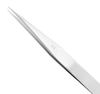 Excelta Three Star Utility Tweezers AA - Stainless Steel Straight Medium Point Tip - 0.01 in Tip Width - 5 in Length - 0.01 in Thick - EXCELTA AA - R. S. Hughes Company, Inc.