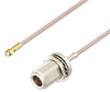 Snap-On MMBX Plug to N Female Bulkhead Cable 12 Inch Length Using RG316-DS Coax - PE3C4056-12 - Pasternack