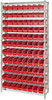 Open Wire Shelving, 12Shelves, 88Bin/red; Shelving Unit Type Quantum Storage - 44AC8053 - Newark, An Avnet Company