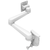 Monitor Mount, Tilt & Swivel, Double Arm, Rail Mount, Aluminum Alloy, Powder Coat, White - AV-D40-50D174-76 - Southco