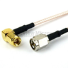 SMA Male (Plug) to RA SMC Plug (Male) Cable RG-316 Coax Up To 3 GHz, 1.35 VSWR in 48 Inch - FMC0228315-48 - Fairview Microwave Inc.