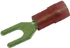 Terminal, Spade/fork, #6, Crimp, Red; Product Range Multicomp Pro - 34P2357 - Newark, An Avnet Company