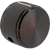 Knob;Dia 0.925in;Shaft Sz 0.25in;Panel;Side Saw Cut;Black Gloss;Aluminum;6-32 - 70126053 - Allied Electronics, Inc.