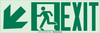Brady Bradyglo B-986 Aluminum / Polyester Rectangle White Exit Sign - 21 in Width x 7 in Height - Glow in the Dark - TEXT: EXIT - 114666 - 754473-17710 - R. S. Hughes Company, Inc.