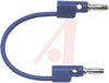 Patch Cord, Stack-Up Banana Plug Each End, 18 Inch, Blue - 70198420 - Allied Electronics, Inc.