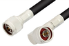 N Male to N Male Right Angle Cable 36 Inch Length Using RG214 Coax - PE3071-36 - Pasternack