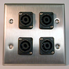 HAVE 2Gang Stainless Wallplate 4Nl2mp - HAVWP2011NL2MP4 - HAVE, Inc.