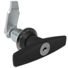 VISE ACTION® Compression Latch, Large Size, T-Handle, Zinc Alloy, Powder Coat, Black, Offset Cam - E3-114-85 - Southco