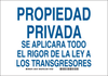 Brady B-555 Aluminum Rectangle White Restricted Area / No Trespassing Sign - 14 in Width x 10 in Height - Language Spanish - 38167 - 754473-38167 - R. S. Hughes Company, Inc.