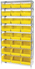 Open Wire Shelving, 9Shelves, 24Bin, Yel; Shelving Unit Type Quantum Storage - 44AC8582 - Newark, An Avnet Company