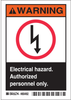 Brady B-302 Polyester Rectangle Electrical Safety Sign - 5 in Width x 3.5 in Height - Laminated - TEXT: (M) ELECTRICAL HAZARD - 80492 - 754473-80492 - R. S. Hughes Company, Inc.