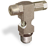 (Formerly B1630-8X-TP), Inverted Angle Small Sight Feed Valve, 1/4” Male NPT Inlet, 1/4” Male NPT Outlet, Tamperproof - B1628-344B1TW - Oil-Rite Corp.