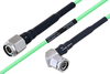 Temperature Conditioned TNC Male to TNC Male Right Angle Low Loss Cable 100 cm Length Using PE-P160LL Coax - PE3M0206-100CM - Pasternack