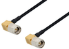 SMA Male Right Angle to SMA Male Right Angle Cable 60 Inch Length Using PE-SR405FLJ Coax with HeatShrink - PE3W03174/HS-60 - Pasternack