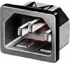 Inlet; Snap-In; front side, Solder terminals 3.8 x 0.8 mm, 1.5 thickness - 70080622 - Allied Electronics, Inc.