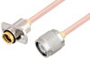 Slide-On BMA Jack 2 Hole Flange to TNC Male Cable 12 Inch Length Using RG405 Coax - PE3C4891-12 - Pasternack