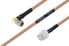 MIL-DTL-17 SMA Male Right Angle to TNC Male Cable 24 Inch Length Using M17/128-RG400 Coax - PE3M0083-24 - Pasternack