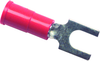 Terminal, Spade/fork, #8, Crimp, Red; Product Range Multicomp - 31N130 - Newark, An Avnet Company