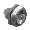 Quarter-Turn Cam Latch, 7 mm Square Recess, Without Cam, Sealed, Zinc Alloy, Chrome Plated, Bright - E5-6-042-UU1 - Southco
