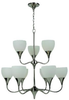 31971BLE-841 Mid. Chandeliers-Glass Up - 605230 - Capital Lighting, Inc.