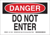 Brady B-563 High Density Polypropylene Rectangle White Restricted Area / No Trespassing Sign - 14 in Width x 10 in Height - TEXT: DANGER DO NOT ENTER - 116107 - 754473-18750 - R. S. Hughes Company, Inc.