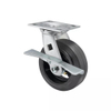 Swivel Plate Caster; Swivel, Wheel Material=Rubber, Black - 1318720 - Reid Supply