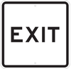 Brady B-959 Aluminum Square White Exit Sign - 18 in Width x 18 in Height - TEXT: EXIT - 80091 - 754476-80091 - R. S. Hughes Company, Inc.